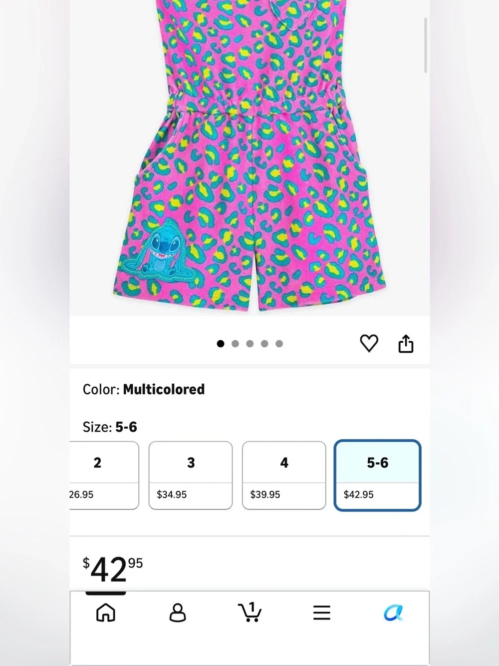 Disney Stitch Romper Cover-Up for Girls